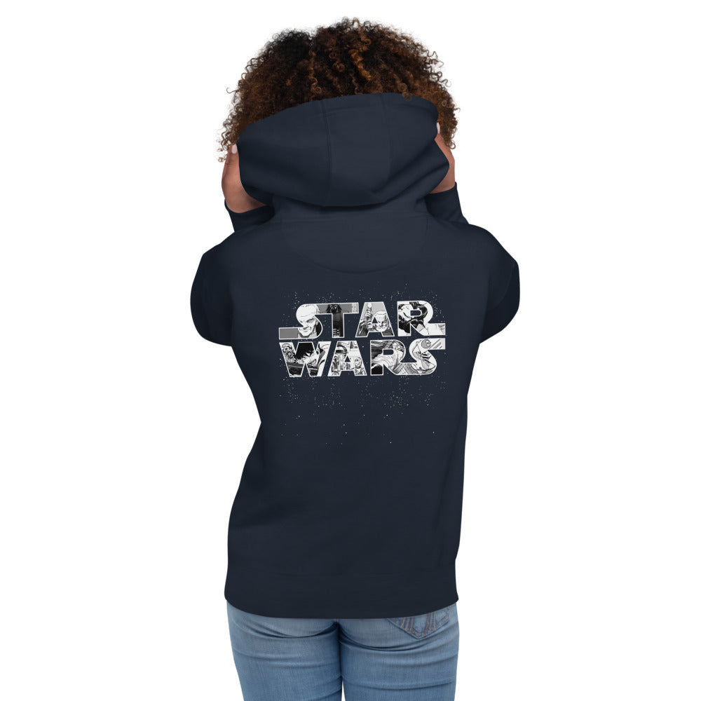 Hoodie Anime Star Wars - Modelo femenina espalda