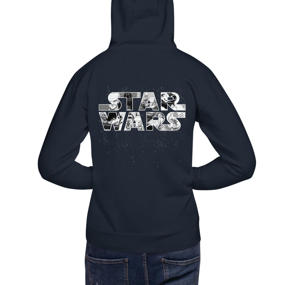 Hoodie Anime Star Wars - Modelo masculino espalda