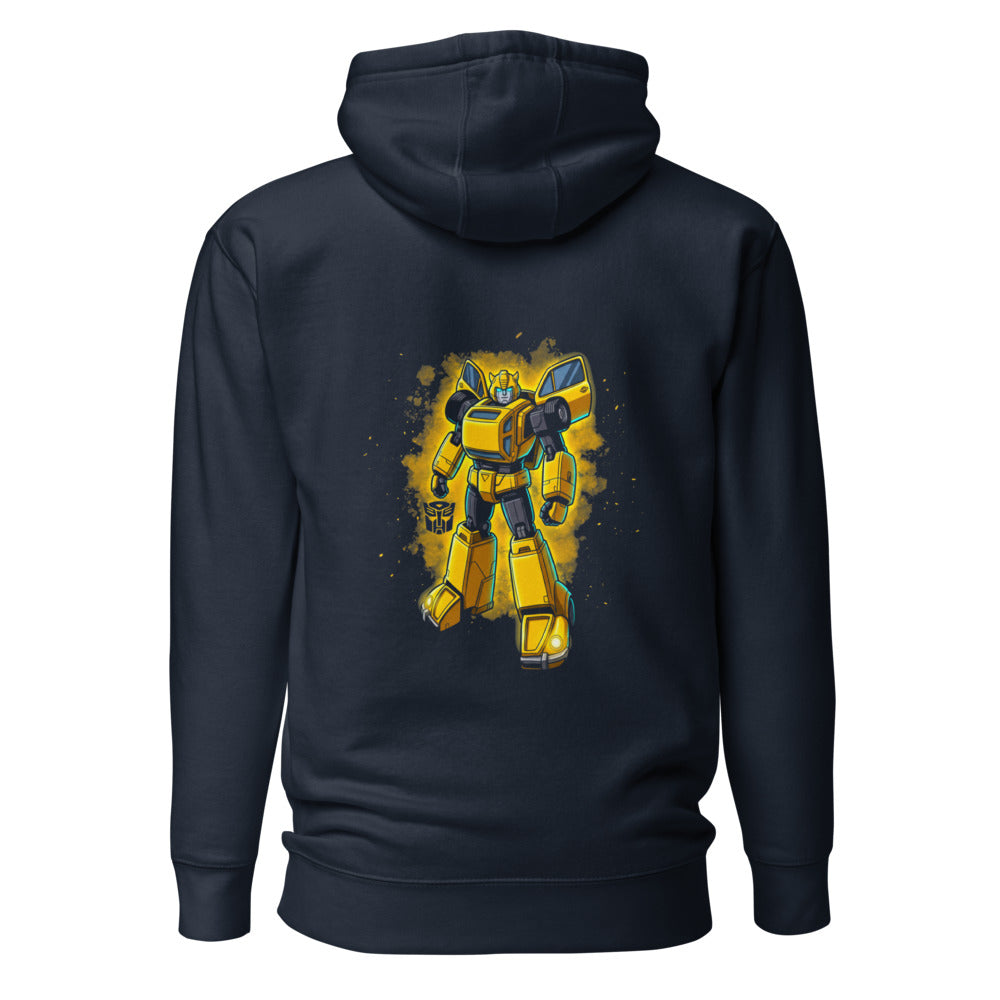 Hoodie Bumblebee Autobot Yellow Glow Dust Cloud - Espalda