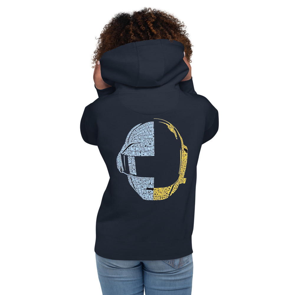 Hoodie Daft Punk - Modelo femenina espalda