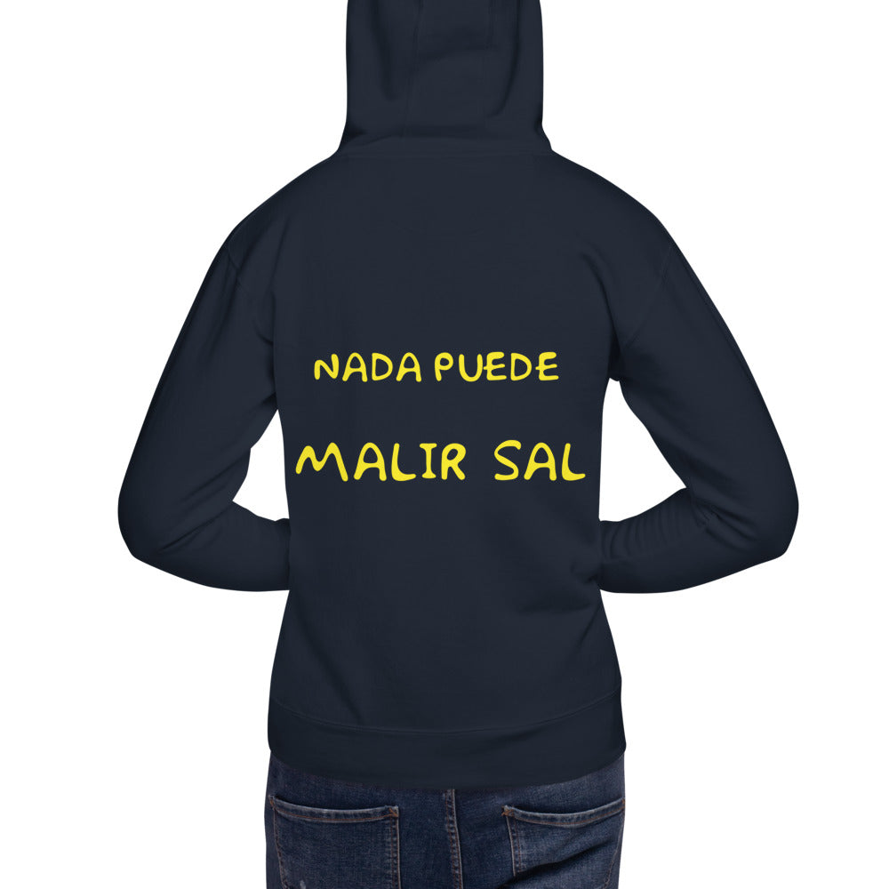 Hoodie Nada Puede Malir Sal - Modelo masculino espalda