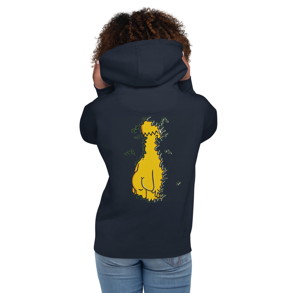 Hoodie Noo Homero - Modelo femenina espalda
