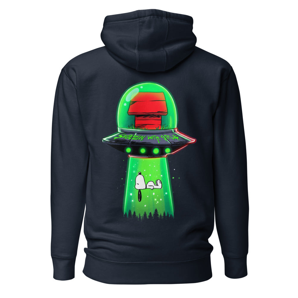 Hoodie Snoopy UFO Snoozin With Style - Espalda