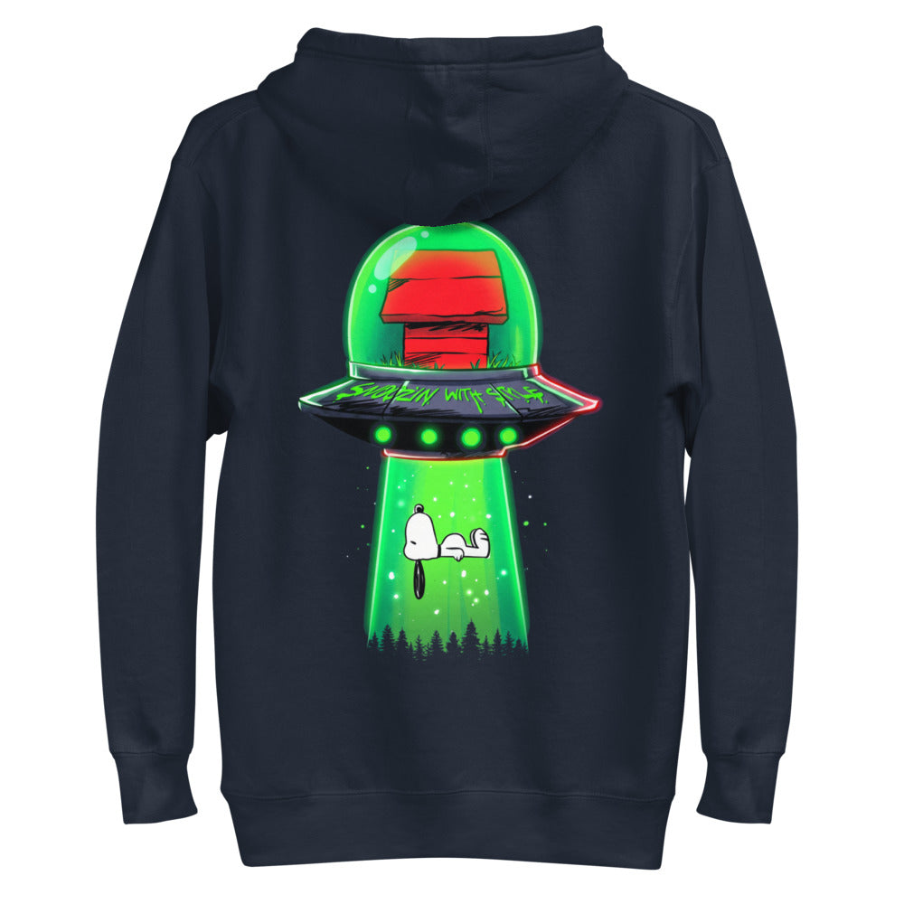 Hoodie Snoopy UFO Snoozin With Style - Plano