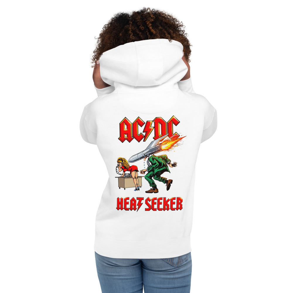 Hoodie ACDC Heat Seeker Missile - Modelo femenina espalda