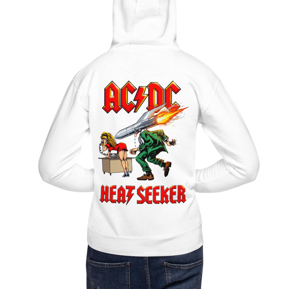 Hoodie ACDC Heat Seeker Missile - Modelo masculino espalda