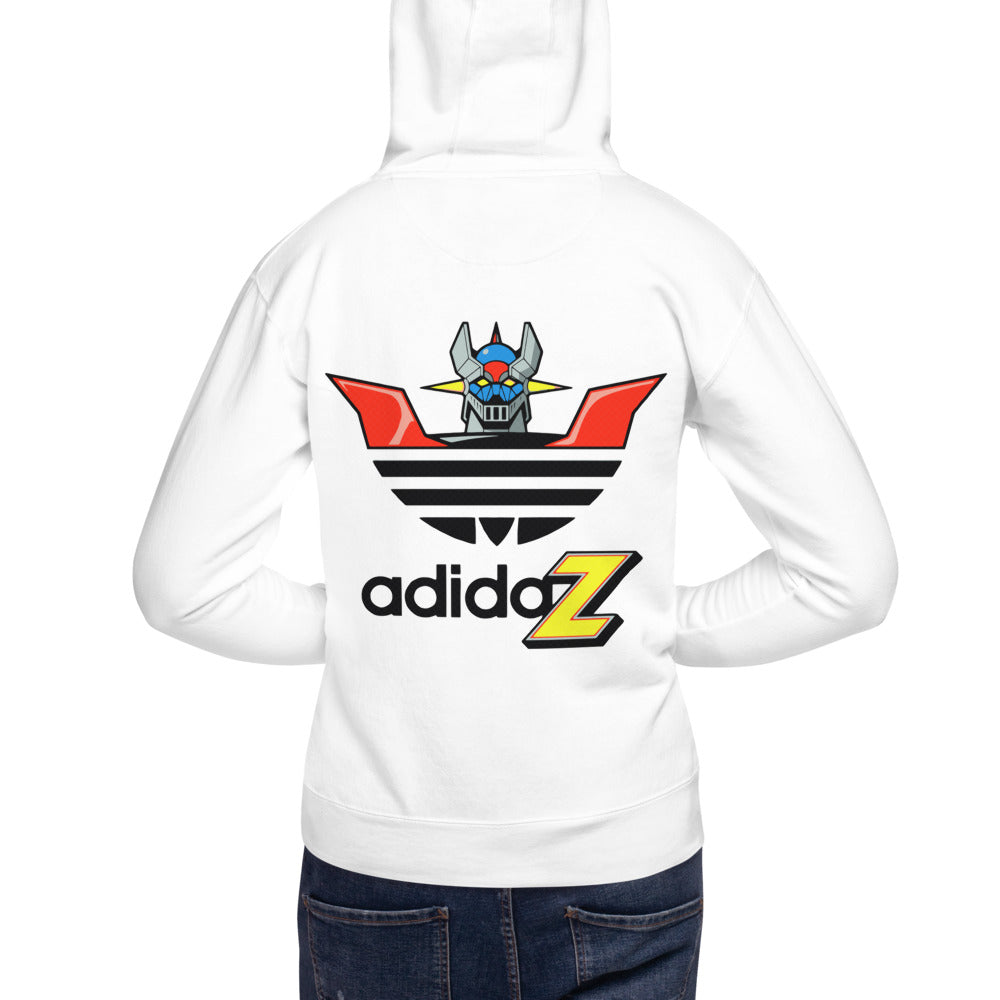 Hoodie Adidas Mazinger Z Parody - Modelo masculino espalda