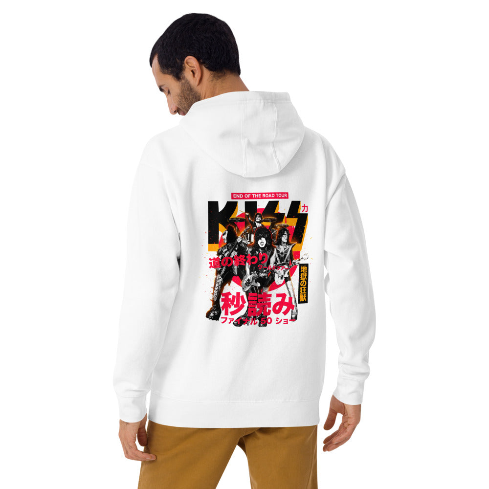 Hoodie KISS End Of The Road Tour Kanji - Modelo masculino espalda 2
