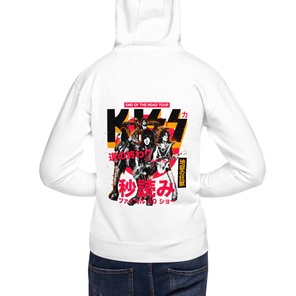 Hoodie KISS End Of The Road Tour Kanji - Modelo masculino espalda
