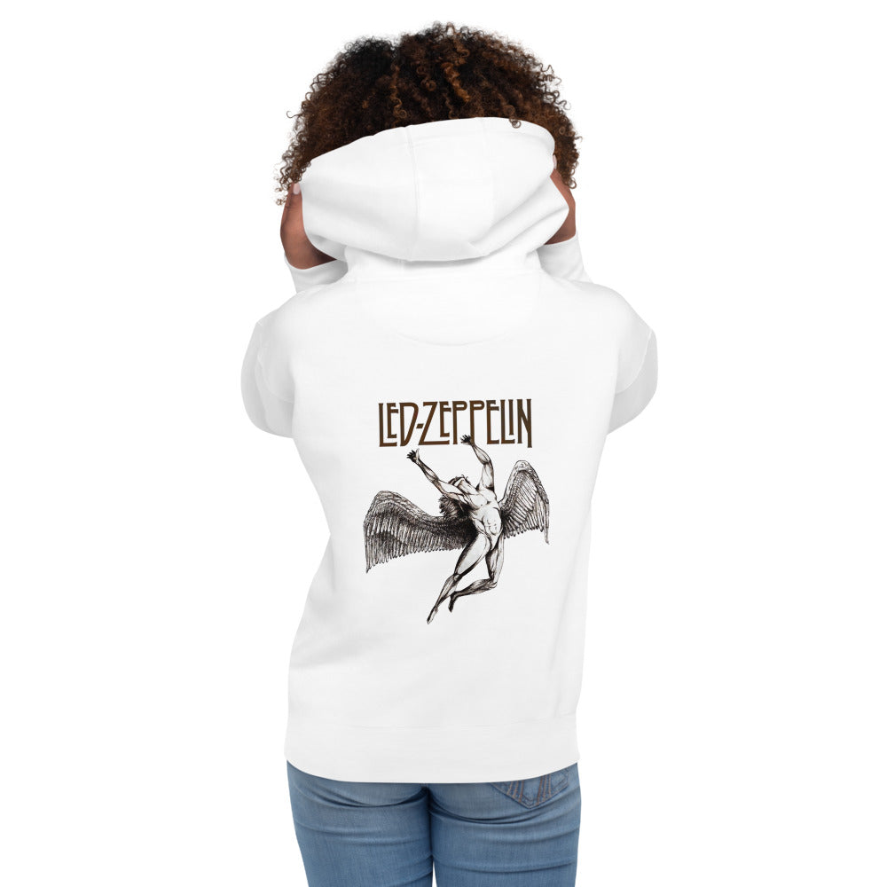 Hoodie Led Zeppelin Angel - Modelo femenina espalda