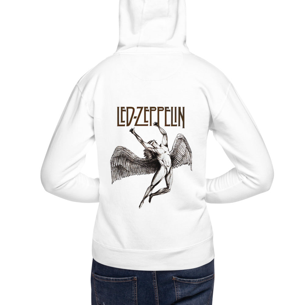 Hoodie Led Zeppelin Angel - Modelo masculino espalda