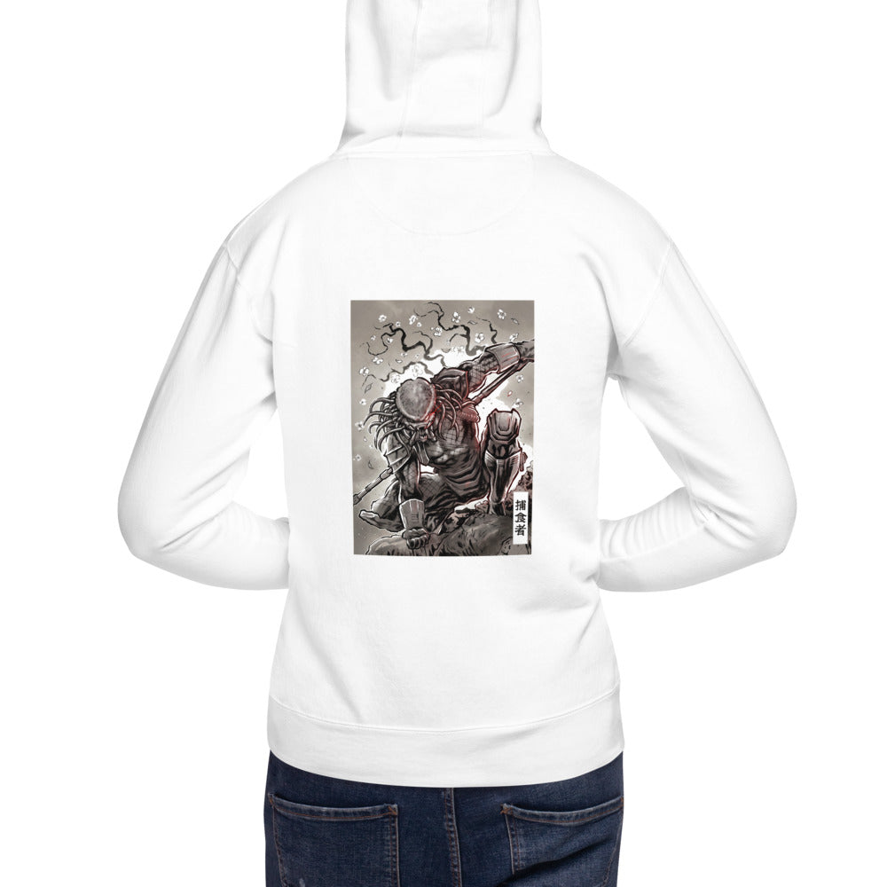 Hoodie Predator Sumi e Ink Hunter - Modelo masculino espalda