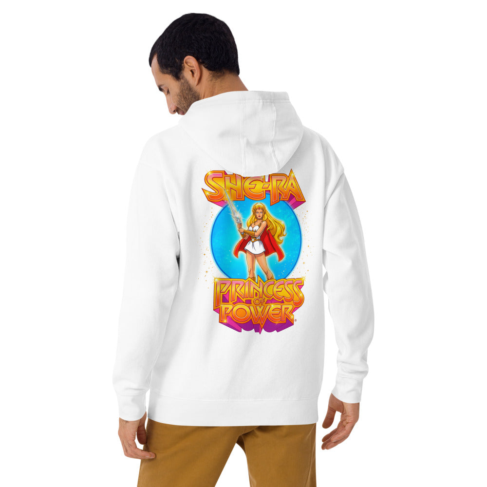 Hoodie She-Ra Princess Of Power Starry Blue Circle - Modelo masculino espalda 2
