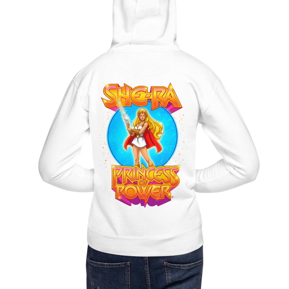 Hoodie She-Ra Princess Of Power Starry Blue Circle - Modelo masculino espalda