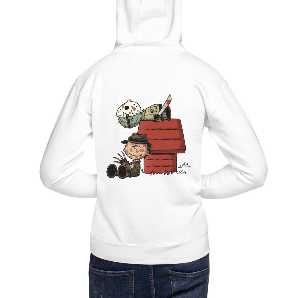 Hoodie Slasher Brown - Modelo masculino espalda