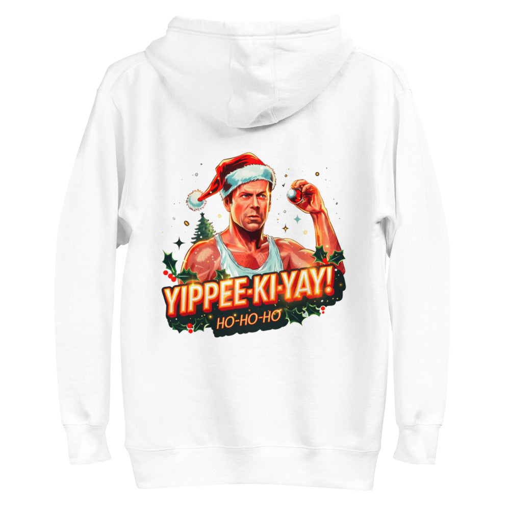 Hoodie Yippee Ki Yay Ho Ho Ho Santa Hat - Plano