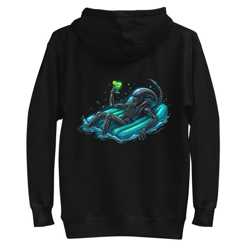 Hoodie Alien Xenomorph Pool Float Green Cocktail - Plano