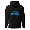 Hoodie Back To The Future DeLorean Neon Wireframe - Espalda