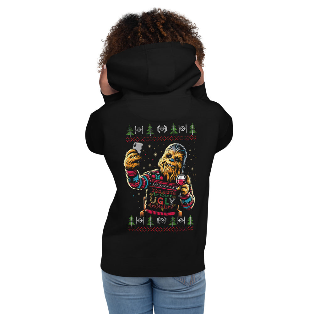 Hoodie Chewie Holidays - Modelo femenina espalda