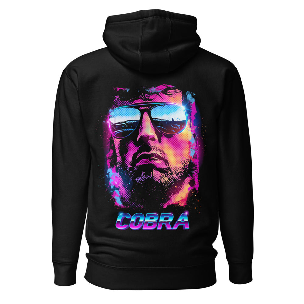 Hoodie Cobra Neon Sunglasses Synthwave - Espalda