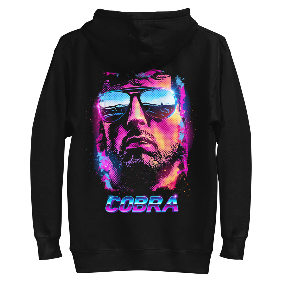Hoodie Cobra Neon Sunglasses Synthwave - Plano