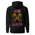 Hoodie Crossed Golden Pistons Punk Pink Letters - Espalda