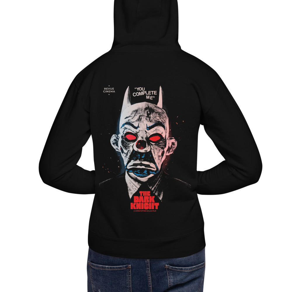 Hoodie Dark Knight Joker Clown Mask - Modelo masculino espalda