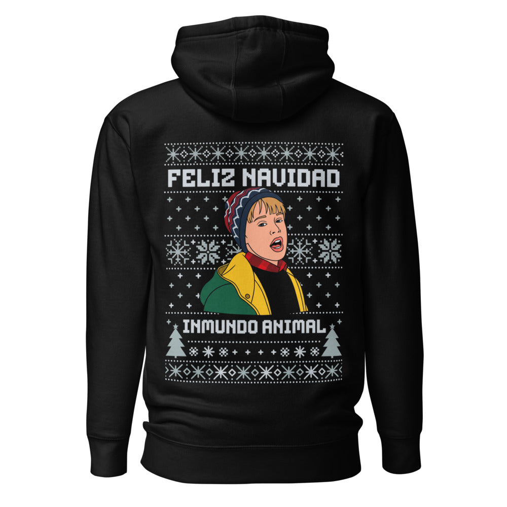 Hoodie Feliz Navidad Inmundo Animal Suéter Feo - Espalda