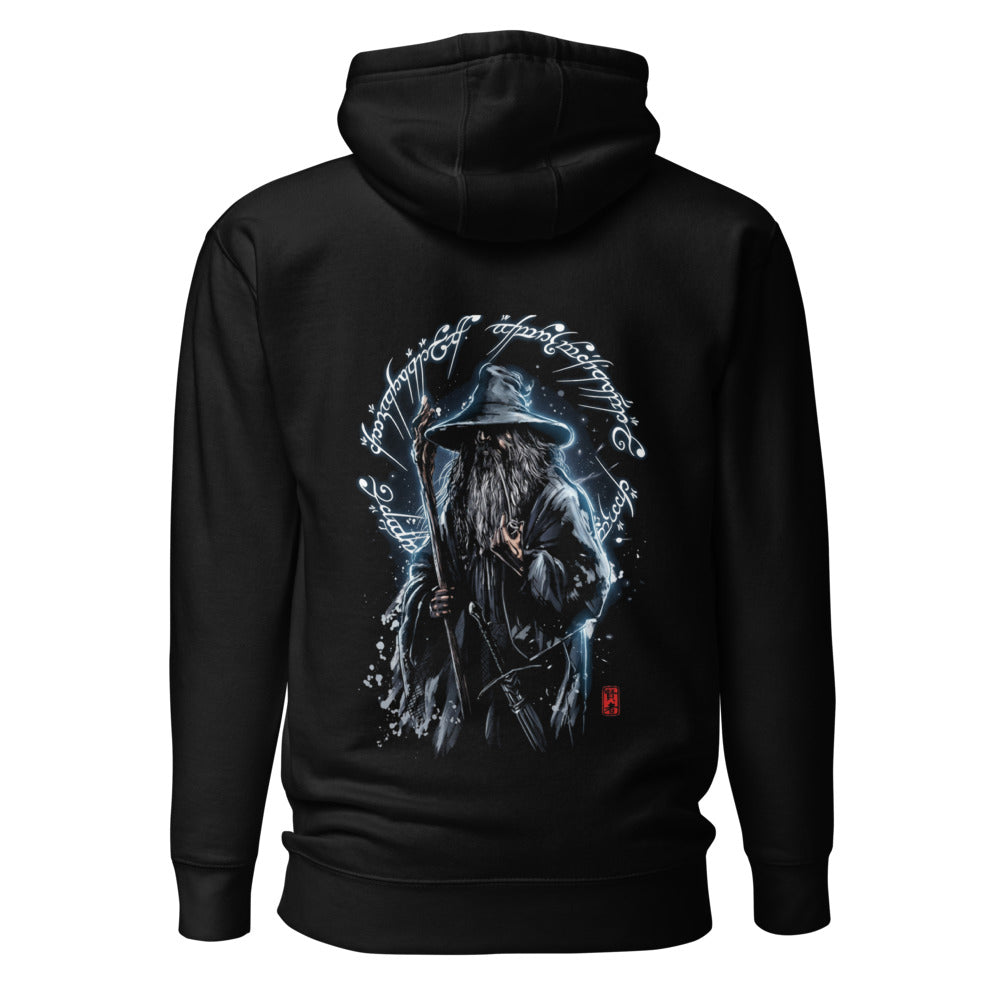 Hoodie Gandalf The Grey One Ring Script - Espalda