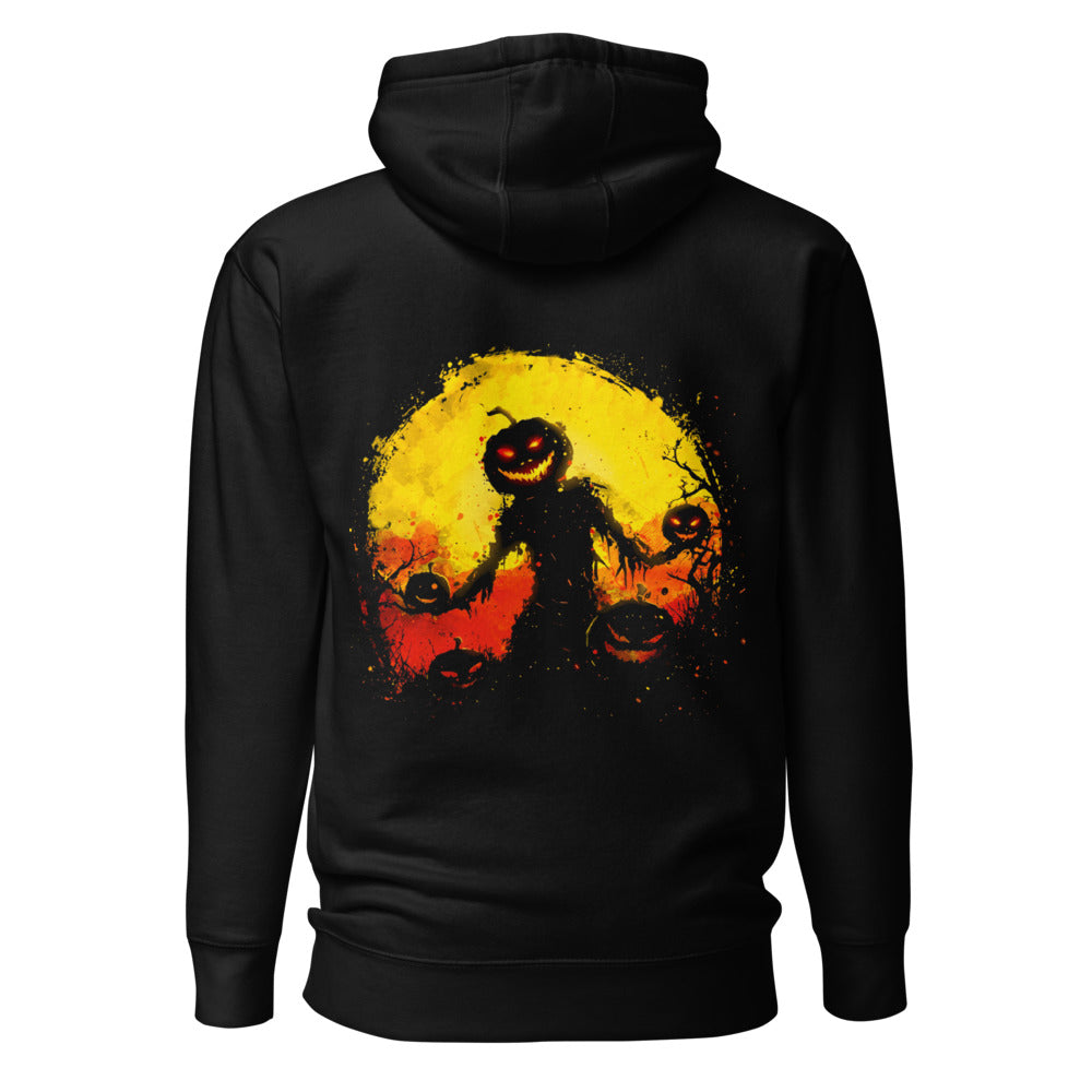 Hoodie Halloween Pumpkin Scarecrow Moon - Espalda