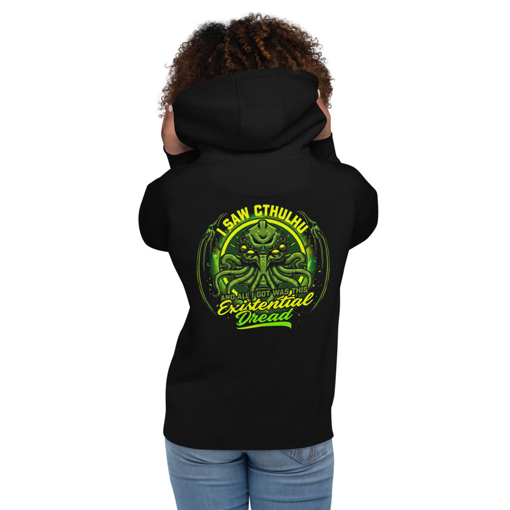 Hoodie I Saw Cthulhu And All I Got Was This Existential Dread - Modelo femenina espalda