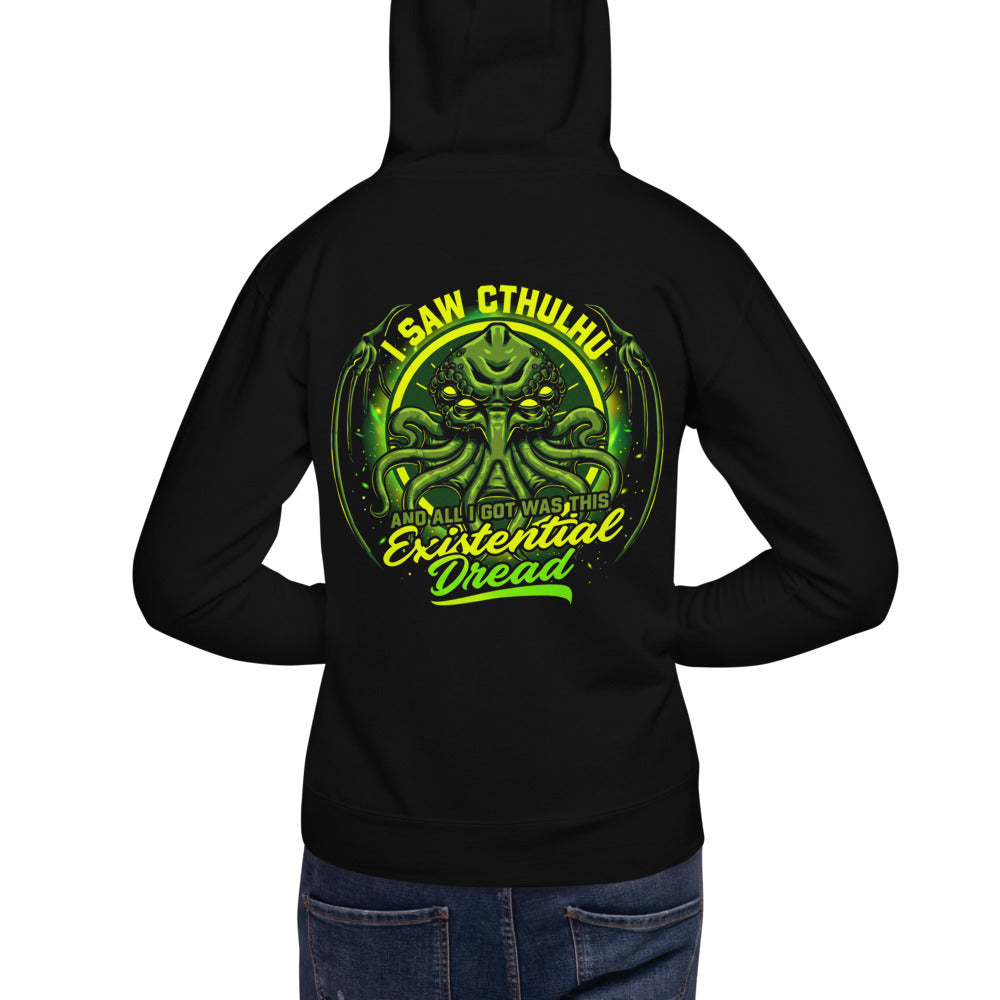 Hoodie I Saw Cthulhu And All I Got Was This Existential Dread - Modelo masculino espalda