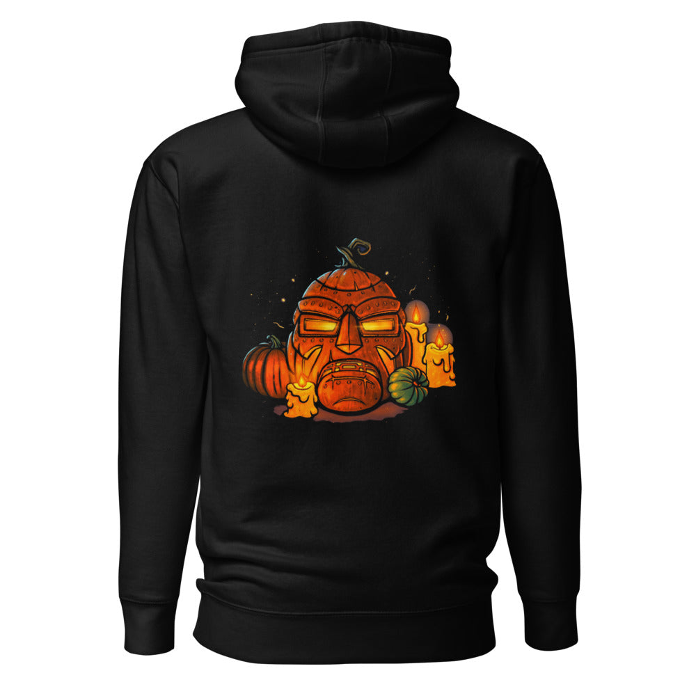 Hoodie Iron Mask Jack O Lantern Candles - Espalda