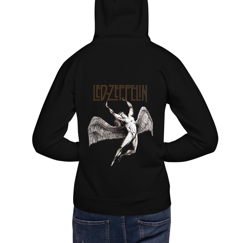 Hoodie Led Zeppelin Angel - Modelo masculino espalda