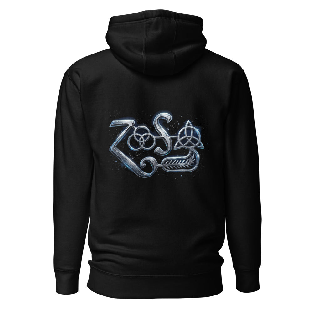 Hoodie Led Zeppelin Zoso Chrome Symbol - Espalda