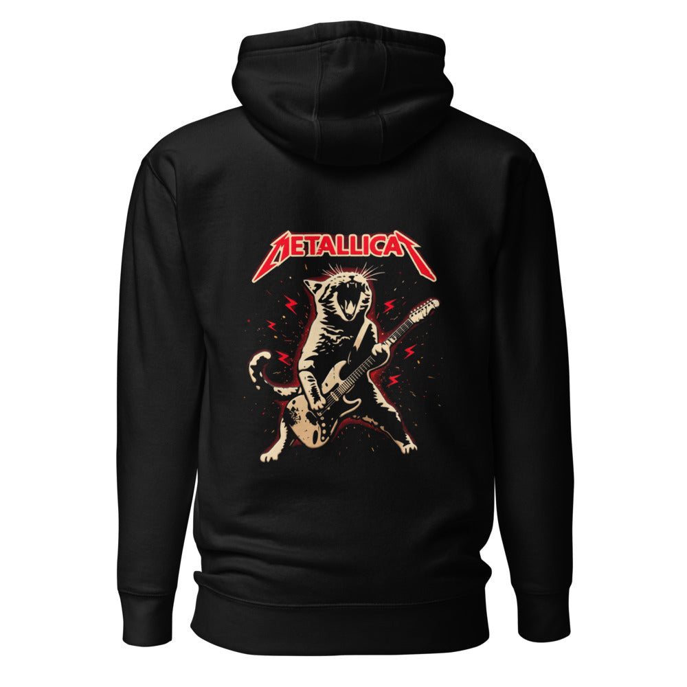 Hoodie Metallicat Screaming Cat Electric Guitar - Espalda