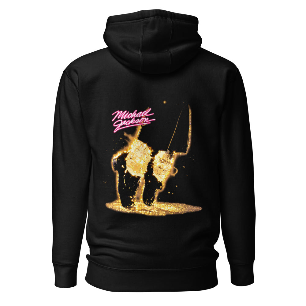 Hoodie Michael Jackson Glitter Socks Neon Pink - Espalda