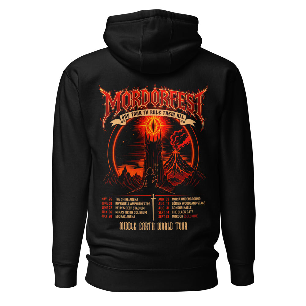 Hoodie Mordorfest One Tour To Rule Them All - Espalda