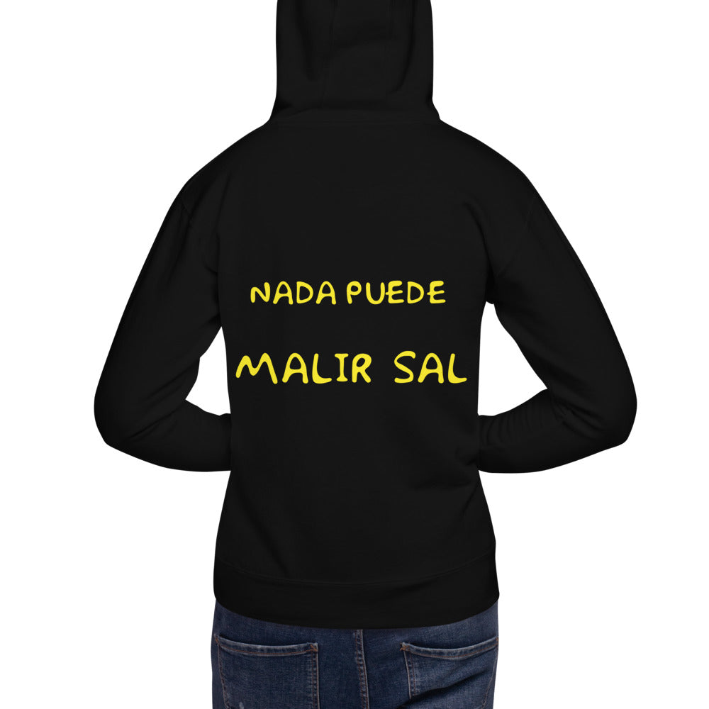 Hoodie Nada Puede Malir Sal - Modelo masculino espalda