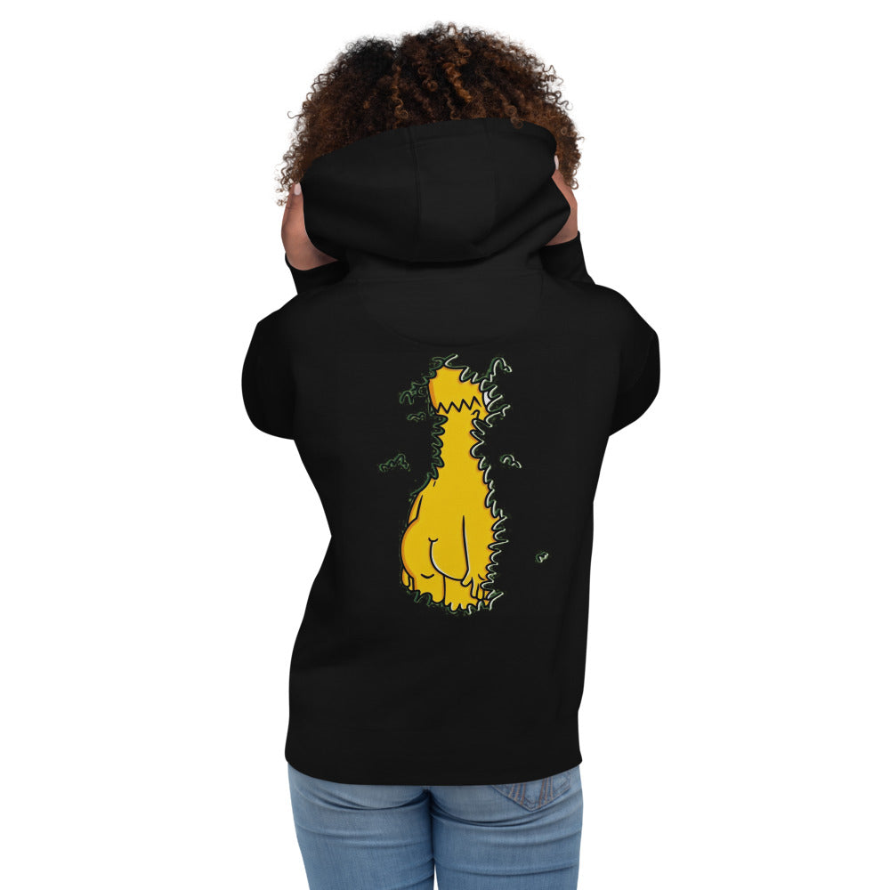 Hoodie Noo Homero - Modelo femenina espalda