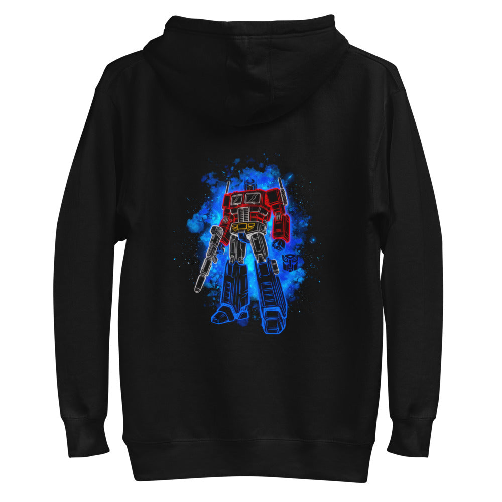 Hoodie Optimus Prime Neon Outline Nebula - Plano