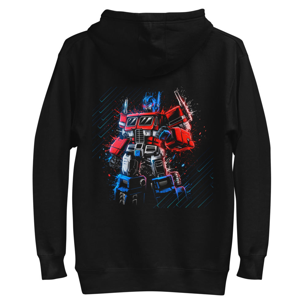 Hoodie Optimus Prime Neon Paint Splatter - Plano