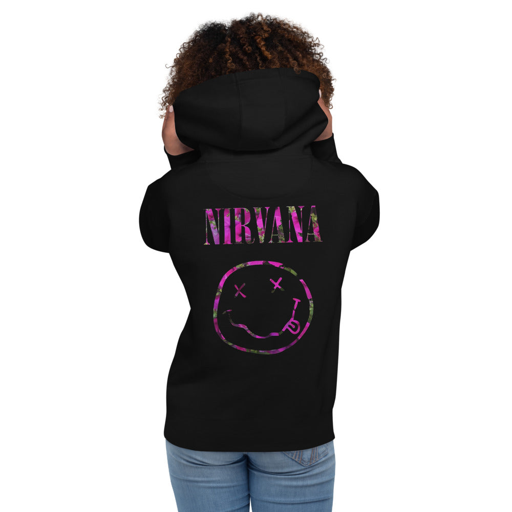 Hoodie Psychedelic Nirvana - Modelo femenina espalda