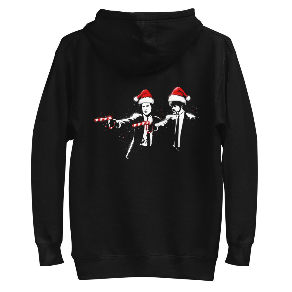 Hoodie Pulp Fiction Santa Hats Candy Canes - Plano