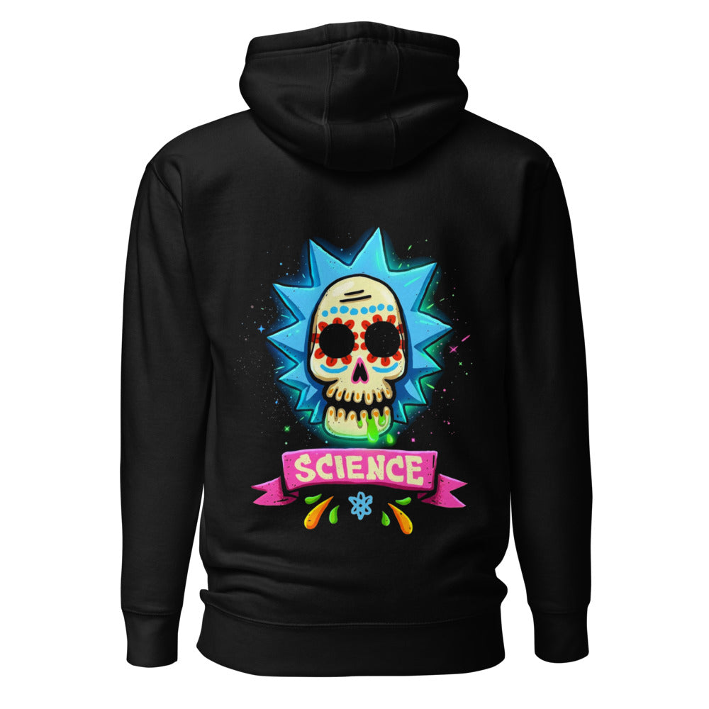 Hoodie Rick Sanchez Sugar Skull Science - Espalda