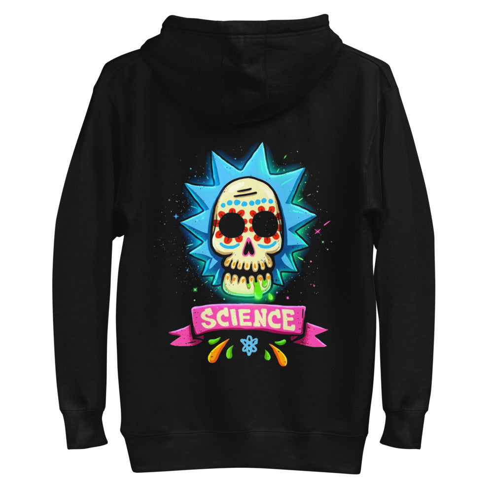 Hoodie Rick Sanchez Sugar Skull Science - Plano