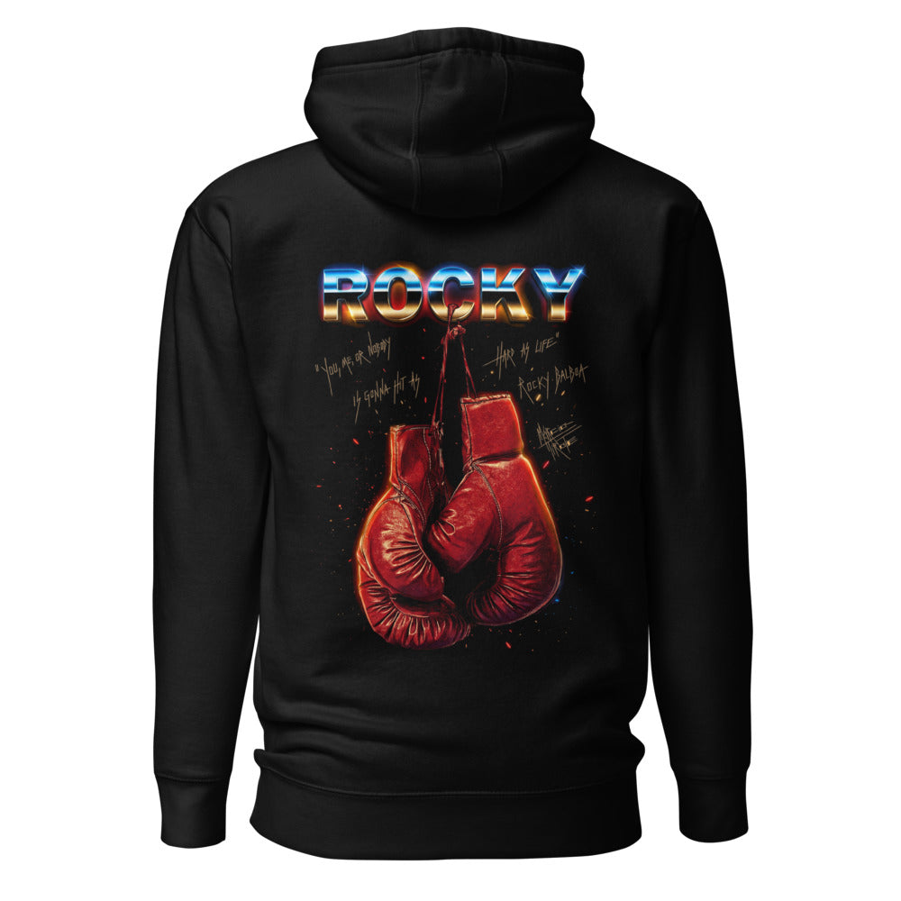 Hoodie Rocky Balboa Hard As Life Boxing Gloves - Espalda