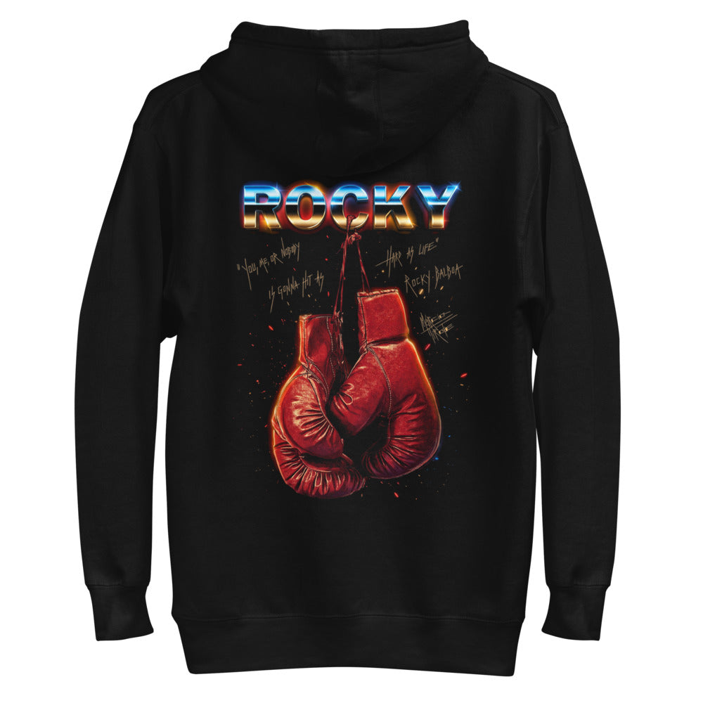 Hoodie Rocky Balboa Hard As Life Boxing Gloves - Plano