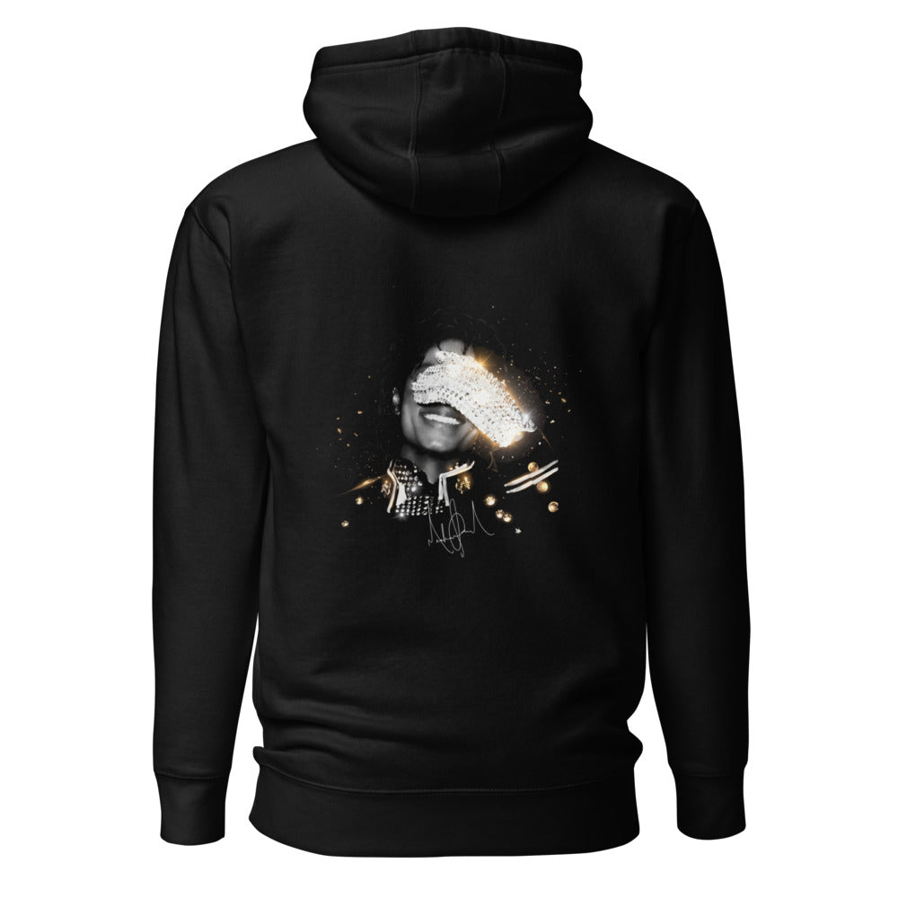 Hoodie Sequined Glove Smile Gold Sparks - Espalda