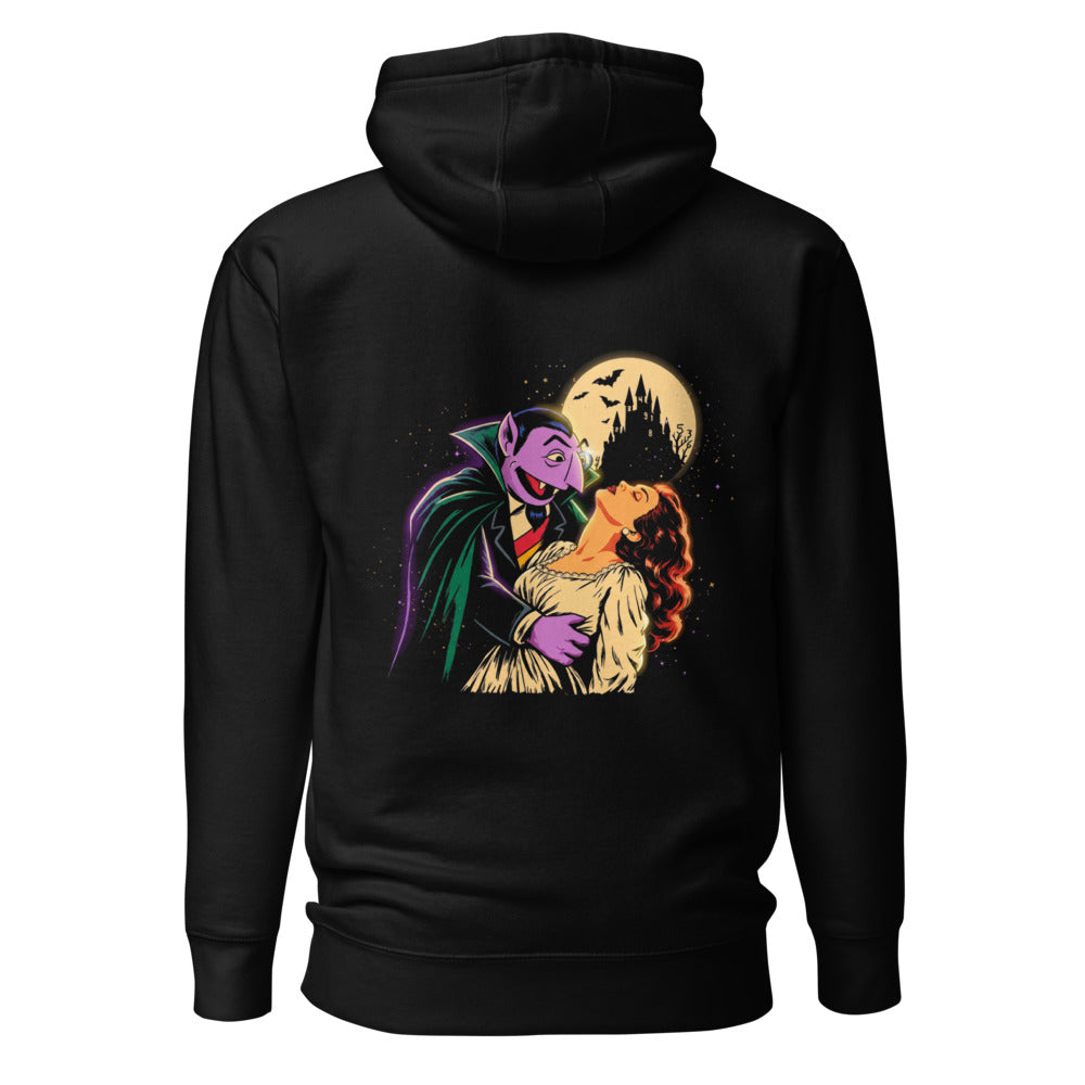 Hoodie Sesame Street Count Von Count Vampire Moon - Espalda